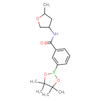 Chemical structure of N-(5-methyloxolan-3-yl)-3-(4,4,5,5-tetramethyl-1,3,2-dioxaborolan-2-yl)benzamide - CSSB02195989658