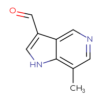 Chemical structure of 7-methyl-1H-pyrrolo[3,2-c]pyridine-3-carbaldehyde - CSSB00000093078
