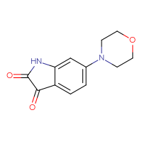 Chemical structure of 6-(morpholin-4-yl)-2,3-dihydro-1H-indole-2,3-dione - CSSB00000353030