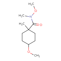 Chemical structure of N,4-dimethoxy-N,1-dimethylcyclohexane-1-carboxamide - CSSB01395047511