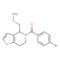 Chemical structure of 5-(4-bromobenzoyl)-4-(methoxymethyl)-4H,5H,6H,7H-thieno[3,2-c]pyridine - CSSB21432470936