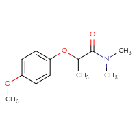 Chemical structure of 2-(4-methoxyphenoxy)-N,N-dimethylpropanamide - CSSB00000270279