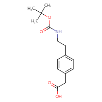 Chemical structure of 2-[4-(2-{[(tert-butoxy)carbonyl]amino}ethyl)phenyl]acetic acid - CSSB00010176449