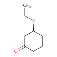 Chemical structure of 3-(ethylsulfanyl)cyclohexan-1-one - CSSB00012138028