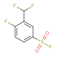 Chemical structure of 3-(difluoromethyl)-4-fluorobenzene-1-sulfonyl fluoride - CSSB00102716854