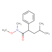 Chemical structure of N-methoxy-N,4-dimethyl-2-phenylpentanamide - CSSB00103401866