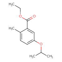 Chemical structure of ethyl 2-methyl-5-(propan-2-yloxy)benzoate - CSSB02520176559