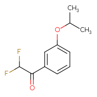 Chemical structure of 2,2-difluoro-1-[3-(propan-2-yloxy)phenyl]ethan-1-one - CSSB00000724159