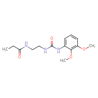 Chemical structure of N-(2-{[(2,3-dimethoxyphenyl)carbamoyl]amino}ethyl)propanamide - CSSB01416192064