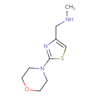 Chemical structure of methyl({[2-(morpholin-4-yl)-1,3-thiazol-4-yl]methyl})amine - CSSB00011934997