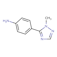 Chemical structure of 4-(1-methyl-1H-1,2,4-triazol-5-yl)aniline - CSSB00011732828