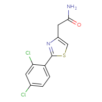 Chemical structure of 2-[2-(2,4-dichlorophenyl)-1,3-thiazol-4-yl]acetamide - CSSB00074368671