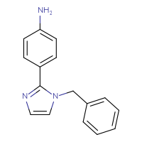 Chemical structure of 4-(1-benzyl-1H-imidazol-2-yl)aniline - CSSB00011393246