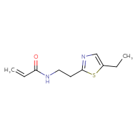 Chemical structure of N-[2-(5-ethyl-1,3-thiazol-2-yl)ethyl]prop-2-enamide - CSSB01991356664