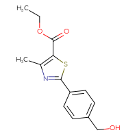 Chemical structure of ethyl 2-[4-(hydroxymethyl)phenyl]-4-methyl-1,3-thiazole-5-carboxylate - CSSB06312737652