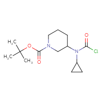 Chemical structure of tert-butyl 3-[(chlorocarbonyl)(cyclopropyl)amino]piperidine-1-carboxylate - CSSB00154451781