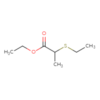 Chemical structure of ethyl 2-(ethylsulfanyl)propanoate - CSSB00011537597