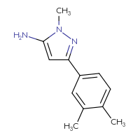 Chemical structure of 3-(3,4-dimethylphenyl)-1-methyl-1H-pyrazol-5-amine - CSSB00011267217