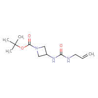 Chemical structure of tert-butyl 3-{[(prop-2-en-1-yl)carbamoyl]amino}azetidine-1-carboxylate - CSSB00113916470