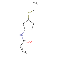 Chemical structure of N-[3-(ethylsulfanyl)cyclopentyl]prop-2-enamide - CSSB00014414131