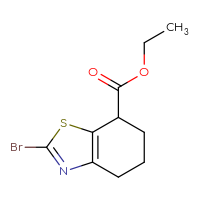 Chemical structure of ethyl 2-bromo-4,5,6,7-tetrahydro-1,3-benzothiazole-7-carboxylate - CSSB00021021769