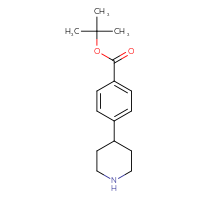 Chemical structure of tert-butyl 4-(piperidin-4-yl)benzoate - CSSB00102678338