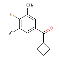 Chemical structure of cyclobutyl(4-fluoro-3,5-dimethylphenyl)methanone - CSSB00012256112