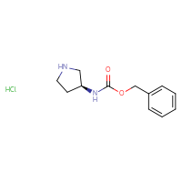 Chemical structure of benzyl N-[(3S)-pyrrolidin-3-yl]carbamate hydrochloride - CSSB00000067401