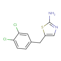 Chemical structure of 5-[(3,4-dichlorophenyl)methyl]-1,3-thiazol-2-amine - CSSB00000187249