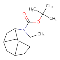 Chemical structure of tert-butyl 5-methyl-4-azatricyclo[4.3.1.1³,⁸]undecane-4-carboxylate - CSSB06728491398