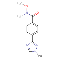 Chemical structure of N-methoxy-N-methyl-4-(1-methyl-1H-1,2,4-triazol-3-yl)benzamide - CSSB02000475449