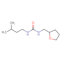 Chemical structure of 3-(3-methylbutyl)-1-[(oxolan-2-yl)methyl]urea - CSSB00060646630