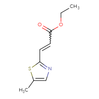 Chemical structure of ethyl 3-(5-methyl-1,3-thiazol-2-yl)prop-2-enoate - CSSB00118019341