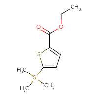 Chemical structure of ethyl 5-(trimethylsilyl)thiophene-2-carboxylate - CSSB06655116053