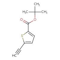 Chemical structure of tert-butyl 5-ethynylthiophene-2-carboxylate - CSSB00116209864
