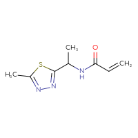 Chemical structure of N-[1-(5-methyl-1,3,4-thiadiazol-2-yl)ethyl]prop-2-enamide - CSSB00015876794
