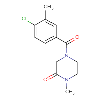 Chemical structure of 4-(4-chloro-3-methylbenzoyl)-1-methylpiperazin-2-one - CSSB02005244842