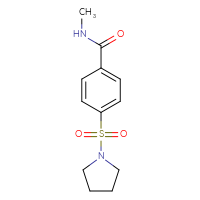 Chemical structure of N-methyl-4-(pyrrolidine-1-sulfonyl)benzamide - CSSB00000482562