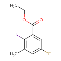 Chemical structure of ethyl 5-fluoro-2-iodo-3-methylbenzoate - CSSB00135175956