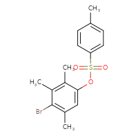 Chemical structure of 4-bromo-2,3,5-trimethylphenyl 4-methylbenzene-1-sulfonate - CSSB00153552211