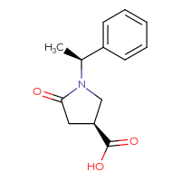 Chemical structure of (3S)-5-oxo-1-[(1S)-1-phenylethyl]pyrrolidine-3-carboxylic acid - CSSB00016991423