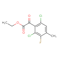 Chemical structure of ethyl 2-(2,6-dichloro-3-fluoro-4-methylphenyl)-2-oxoacetate - CSSB21103686244