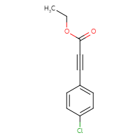 Chemical structure of ethyl 3-(4-chlorophenyl)prop-2-ynoate - CSSB00012339633