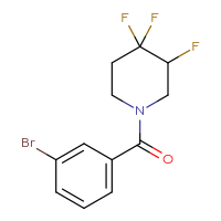 Chemical structure of 1-(3-bromobenzoyl)-3,4,4-trifluoropiperidine - CSSB03574519409