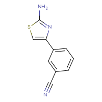 Chemical structure of 3-(2-amino-1,3-thiazol-4-yl)benzonitrile - CSSB00000692027