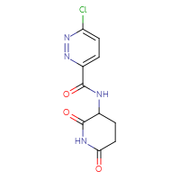 Chemical structure of 6-chloro-N-(2,6-dioxopiperidin-3-yl)pyridazine-3-carboxamide - CSSB00001336660