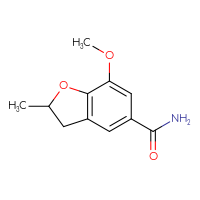 Chemical structure of 7-methoxy-2-methyl-2,3-dihydro-1-benzofuran-5-carboxamide - CSSB01991636331