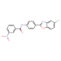 Chemical structure of N-[4-(5-chloro-1,3-benzoxazol-2-yl)phenyl]-3-nitrobenzamide - CSSB00160243052