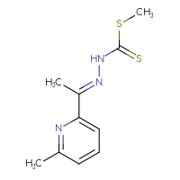 Chemical structure of (E)-[1-(6-methylpyridin-2-yl)ethylidene]({[(methylsulfanyl)methanethioyl]amino})amine - CSSB14929377200