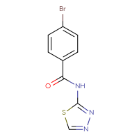 Chemical structure of 4-bromo-N-(1,3,4-thiadiazol-2-yl)benzamide - CSSB00000190353
